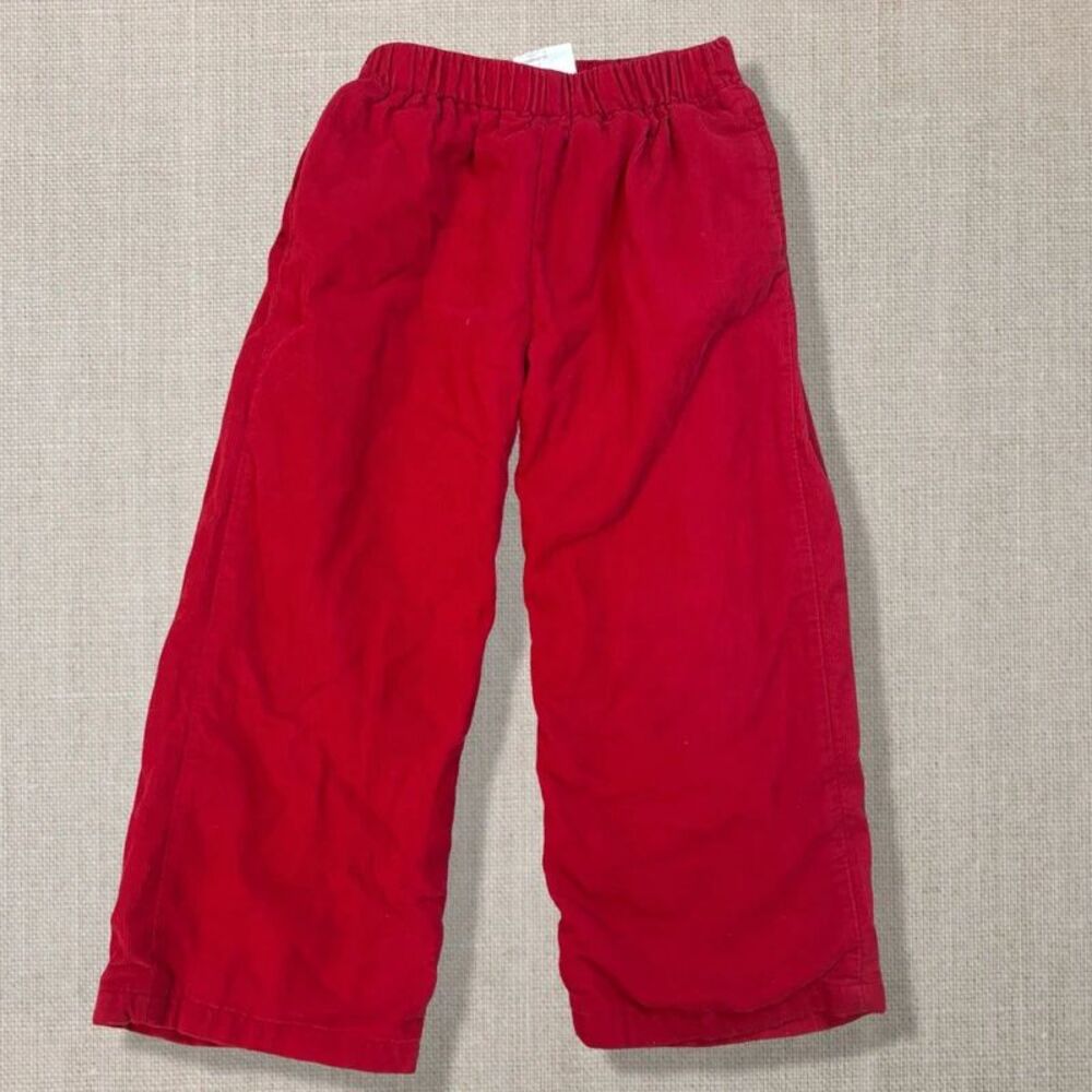 LTC Toddler 2T Red Corduroy Pants Lined Holiday Christmas Unisex Pull On
